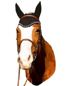 Busse en coton jersey Fly Veil oreille Bonnet match Moskito Ride-on Fly Exercice Tapis 